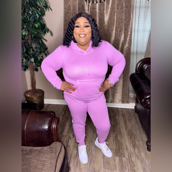 Orchid Fleece Pullover Sweatsuit - Picture 2 of 2